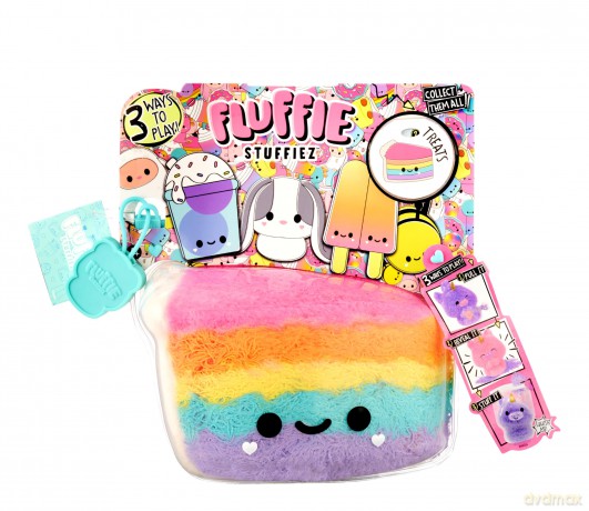 Fluffie Stuffiez Small Collectible Plush - Cake - Surprise Reveal Unboxing -Huggable Ultra Fluff DIY Plush from the Treats Family - Tactile Play and Fidget - For Kids Ages 4+