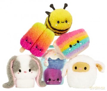 Fluffie Stuffiez Small Collectible Plush - Ice Pops - Surprise Reveal Unboxing -Huggable Ultra Fluff DIY Plush from the Treats Family - Tactile Play and Fidget - For Kids Ages 4+