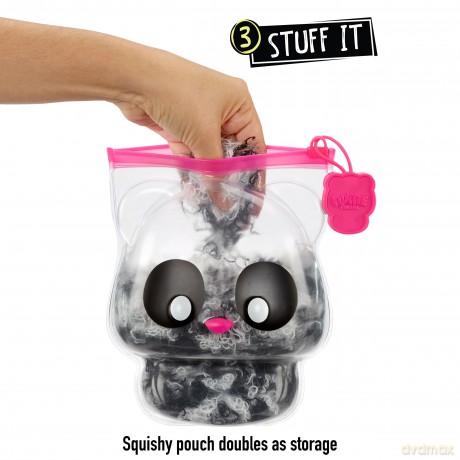 Fluffie Stuffiez Small Collectible Plush - PANDA - Suprise Reveal Unboxing with ASMR Fidget DIY Fur Pulling, Ultrasoft Fluff - Great for Kids Ages 4+