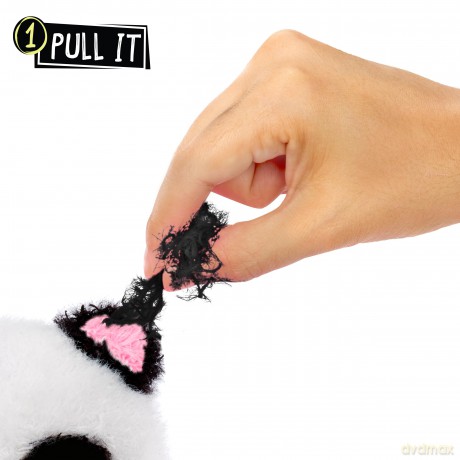 Fluffie Stuffiez Small Collectible Plush - PANDA - Suprise Reveal Unboxing with ASMR Fidget DIY Fur Pulling, Ultrasoft Fluff - Great for Kids Ages 4+