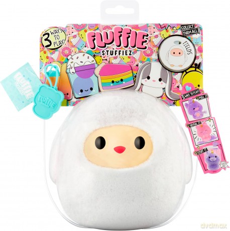 Fluffie Stuffiez Small Collectible Plush - Sheep - Surprise Reveal Unboxing -Huggable Ultra Fluff DIY Plush from the Fields Family - Tactile Play and Fidget - For Kids Ages 4+