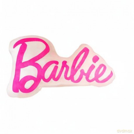 Franco Barbiecore Lux Super Soft Plush Squishy 17" Inch Barbie Logo Decorative Pillow