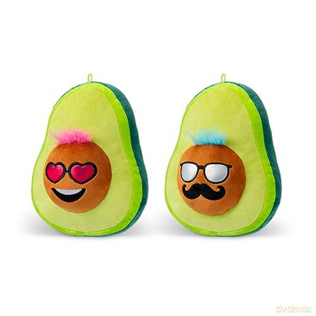 Funky Avacado | Blue 38cm Plush | Collectable Cute Plush Toy, Includes Blue Hair, Mustache and Sunglasses, Cute Teddies Suitable for Girls and Boys Ages 4+ | Basic Fun 03603