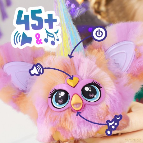 Furby Furblets Fierce and Fabulous Pack of 2 Electronic Plush Toys: May-May and Greenie-Meanie