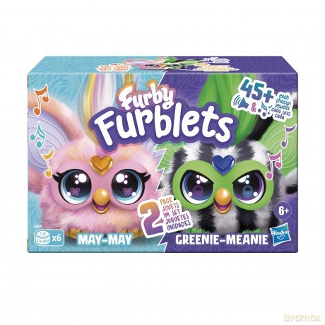 Furby Furblets Fierce and Fabulous Pack of 2 Electronic Plush Toys: May-May and Greenie-Meanie