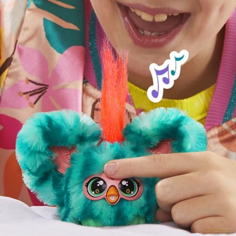 Furby Furblets Mello-Nee Mini Electronic Plush Toy, Red