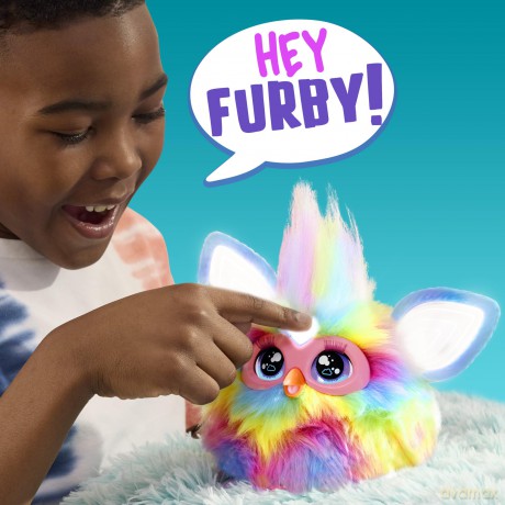 Furby Tie Dye Interactive Plush Toy - English Version, Batikfärbung