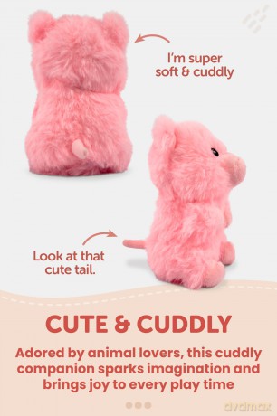 GOGOPO Sitting Pig Stuffed Animal Plush Toy| Fluffy Soft Farm Animal Toy| Gifts for Kids| 13cm