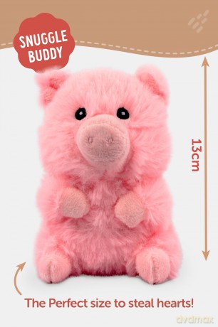 GOGOPO Sitting Pig Stuffed Animal Plush Toy| Fluffy Soft Farm Animal Toy| Gifts for Kids| 13cm