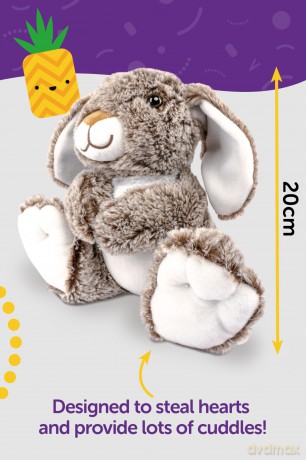 GOGOPO Sitting Rabbit Stuffed Animal Plush Toy| Fluffy Burrow Bunny Animal | Soft Toy Gift for Kids | 20cm