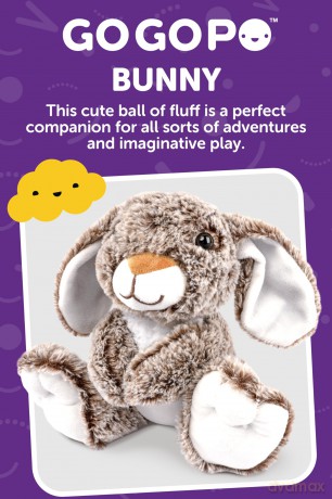 GOGOPO Sitting Rabbit Stuffed Animal Plush Toy| Fluffy Burrow Bunny Animal | Soft Toy Gift for Kids | 20cm