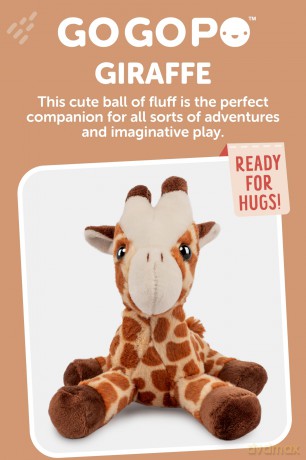 GOGOPO Standing Giraffe Stuffed Animal Plush Toy | Fluffy Soft Toy Gift for Kids | 17cm