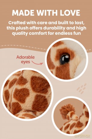 GOGOPO Standing Giraffe Stuffed Animal Plush Toy | Fluffy Soft Toy Gift for Kids | 17cm