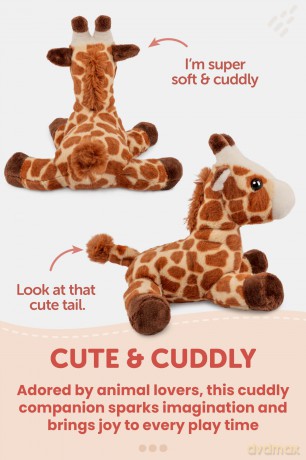 GOGOPO Standing Giraffe Stuffed Animal Plush Toy | Fluffy Soft Toy Gift for Kids | 17cm