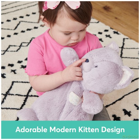 GUND Baby Oh So Snuggly Kitten Large Plush Stuffed Animal for Babies and Infants, Lavender, 12.5"