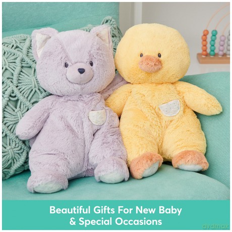 GUND Baby Oh So Snuggly Kitten Large Plush Stuffed Animal for Babies and Infants, Lavender, 12.5"