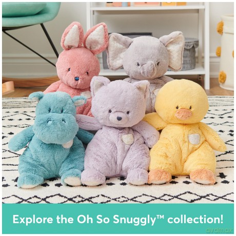 GUND Baby Oh So Snuggly Kitten Large Plush Stuffed Animal for Babies and Infants, Lavender, 12.5"