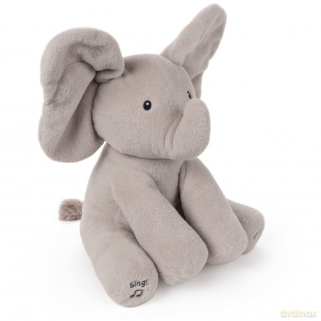 GUND Flappy Elephant Interactive Plush Toy | Sing and Speaking in Italian | Moves Ears | 12" Plush Toy | Soft Toy for Children from 10 Months