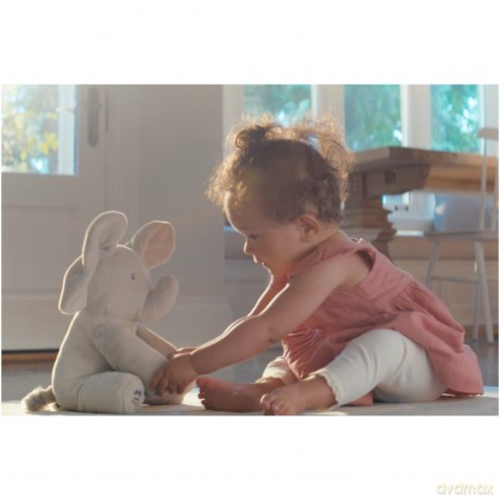 GUND Flappy Elephant Interactive Plush Toy | Sing and Speaking in Italian | Moves Ears | 12" Plush Toy | Soft Toy for Children from 10 Months