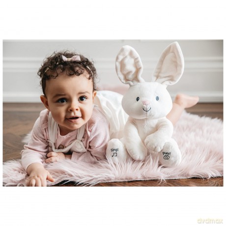 GUND Flora Bunny Interactive Plush | Moves Your Ears | 12" Plush Toy | Plush Toy for Children from 10 Months