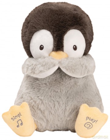 GUND Kissy the Penguin - Sings, Speaks and Throws Kisses, Language Optionally Adjustable in German or Italian, from 10 Months