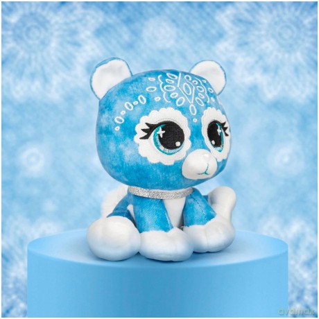 GUND Official, P.Lushes Cute Designer Fashion Collectable Pets Demi Jeane Bear Premium Stylish Stuffed Animal Soft Plush, Blue, 15.2cm Soft Toy For Girls and Boys Aged 3 Years and Up