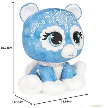 GUND Official, P.Lushes Cute Designer Fashion Collectable Pets Demi Jeane Bear Premium Stylish Stuffed Animal Soft Plush, Blue, 15.2cm Soft Toy For Girls and Boys Aged 3 Years and Up
