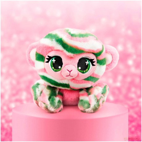 GUND Official, P.Lushes Cute Designer Fashion Collectable Pets Olivia Moss Monkey Premium Stylish Stuffed Animal Soft Plush, Green and Pink, 15.2cm Soft Toy For Girls and Boys Aged 3 Years and Up