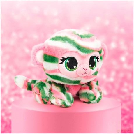 GUND Official, P.Lushes Cute Designer Fashion Collectable Pets Olivia Moss Monkey Premium Stylish Stuffed Animal Soft Plush, Green and Pink, 15.2cm Soft Toy For Girls and Boys Aged 3 Years and Up