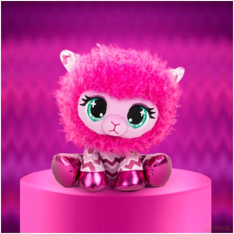 GUND Official, P.Lushes Cute Designer Fashion Collectable Pets Shelly O'Llama Premium Stylish Stuffed Animal Soft Plush, Pink, 15.2cm Soft Toy For Girls and Boys Aged 3 Years and Up