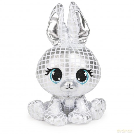 GUND Official, P.Lushes Cute Designer Fashion Collectable Pets Special-Edition B.G. Night RabbitPremium Stylish Stuffed Animal Soft Plush, Silver Metallic, 15.2cm Soft Toy For Girls and Boys