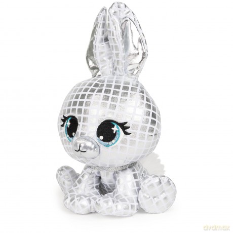 GUND Official, P.Lushes Cute Designer Fashion Collectable Pets Special-Edition B.G. Night RabbitPremium Stylish Stuffed Animal Soft Plush, Silver Metallic, 15.2cm Soft Toy For Girls and Boys