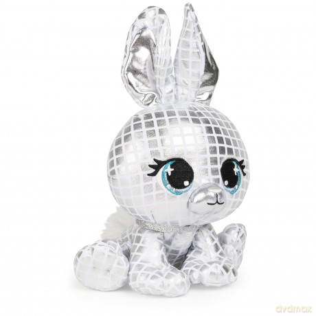 GUND Official, P.Lushes Cute Designer Fashion Collectable Pets Special-Edition B.G. Night RabbitPremium Stylish Stuffed Animal Soft Plush, Silver Metallic, 15.2cm Soft Toy For Girls and Boys