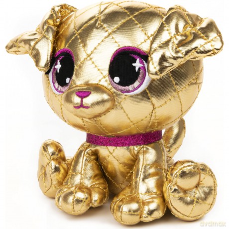 GUND P.Lushes Designer Fashion Pets Limited-Edition Goldie La'Pooch Puppy Premium Stuffed Animal, Gold and Pink, 15.2cm