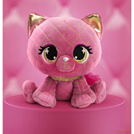 GUND P.Lushes Designer Fashion Pets Madame Purrnel Cat Premium Stuffed Animal, Pink and Gold, 15.2cm