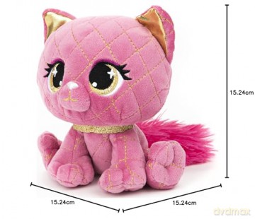 GUND P.Lushes Designer Fashion Pets Madame Purrnel Cat Premium Stuffed Animal, Pink and Gold, 15.2cm