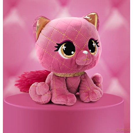 GUND P.Lushes Designer Fashion Pets Madame Purrnel Cat Premium Stuffed Animal, Pink and Gold, 15.2cm