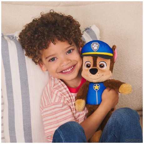 GUND PAW Patrol Official Chase Take-Along Buddy Plush Toy, Premium Stuffed Animal for Ages 1 and Up, Blue/Brown, 33.02cm