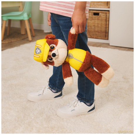 GUND PAW Patrol Official Rubble Take-Along Buddy Plush Toy, Premium Stuffed Animal for Ages 1 and Up, Yellow/Brown, 33.02cm