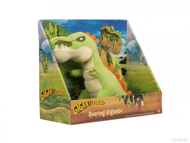 Gigantosaurus 9 Inch Dinosaur Soft Action Plush Toy, Giganto, Accurate Representation of Character from Hit TV Series, Huggable Size and Soft Texture with Realistic Roaring Sounds