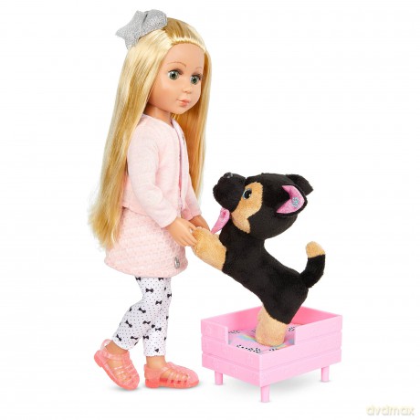 Glitter Girls GG57191Z Jax - 6 Dog Plush German Shepherd Stuffed Animal - Poseable Legs - 14-inch Doll Accessories for Kids, Ages 3 and Up