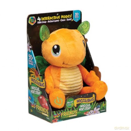 Glo Friends Playskool Wigglebug Wiggle, Hop, Stop! - Interactive Soft Plush with 4 Modes - Games, Stories, Free Play, and Bedtime - SEL Toy - Ages 2+