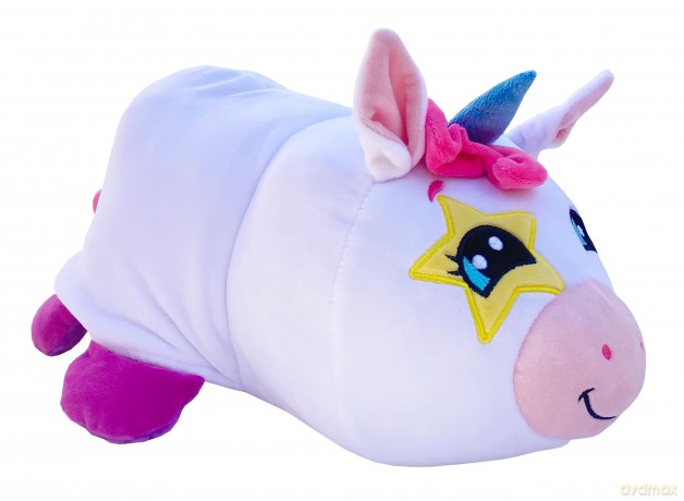 Goliath Games Flip-a-Zoo Mushmillows: Unicorn | The Toy that Flips For You! | 2-in-1 Super Squeezable, Squashy Pals | 15-inch Reversible Plush