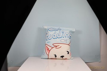 HICAS Cute Snack Pillow Stuffed Animal Toys,Kawaii Cute Plush Doll Cushion,Pudding Decorative Removable Kitty Cat Dolls Creative Toy Birthday for Teens Girls Kids (White Cat)