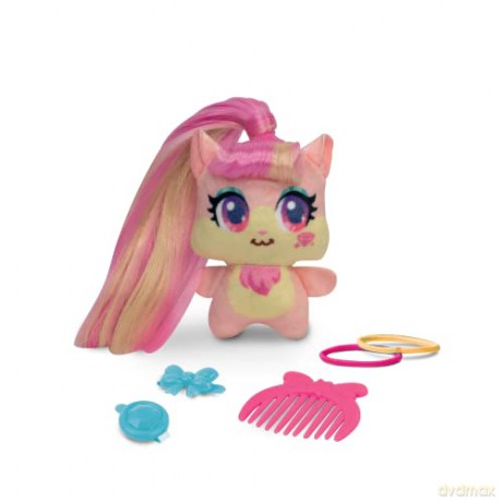 Hamstars Micro Popstar, collectable plush, with 5 hidden hair play accessories inside. Assortment of 4 (each sold separately) - styles selected at random
