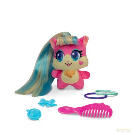 Hamstars Micro Popstar, collectable plush, with 5 hidden hair play accessories inside. Assortment of 4 (each sold separately) - styles selected at random