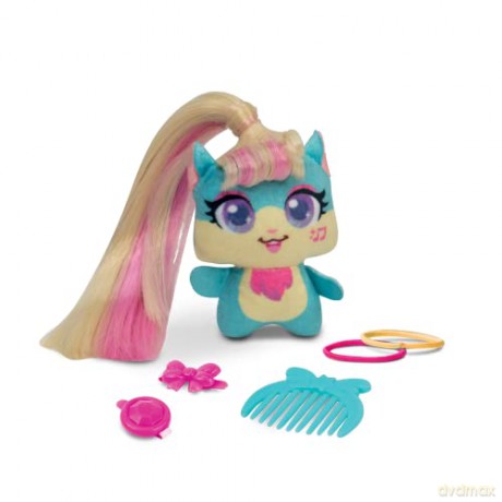 Hamstars Micro Popstar, collectable plush, with 5 hidden hair play accessories inside. Assortment of 4 (each sold separately) - styles selected at random