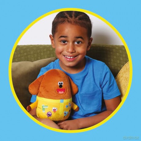 Hey Duggee Toy, Teddy Bear with all his Squirrel Club friends printed on, Brown