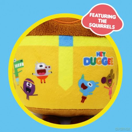 Hey Duggee Toy, Teddy Bear with all his Squirrel Club friends printed on, Brown