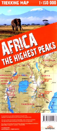 Africa the Highest Peaks 1:150 000 trekking map [KSIĄŻKA]